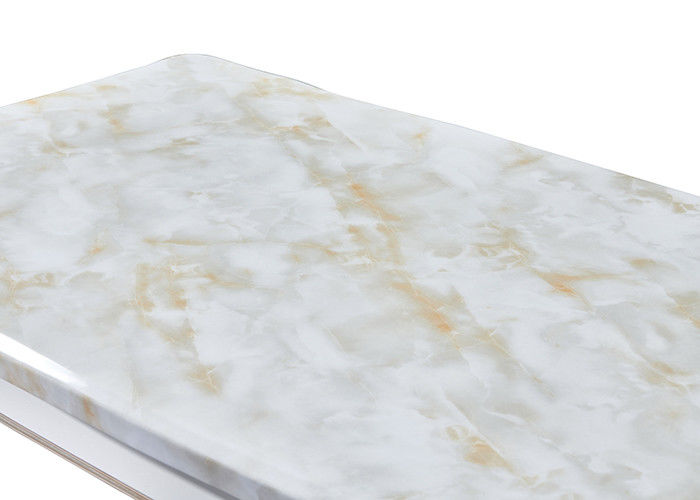 Pearlescent άσπρος χρωματισμένος ορθογώνιος μαρμάρινος να δειπνήσει πίνακας